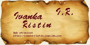 Ivanka Ristin vizit kartica